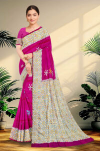 Hand block printed Katan Pure Silk