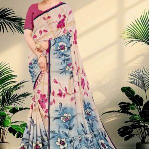 Hand Paint Tussar Silk