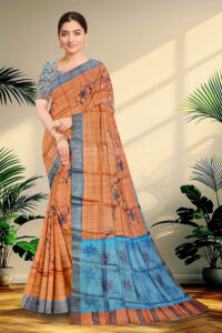 Hand Paint Tussar Silk