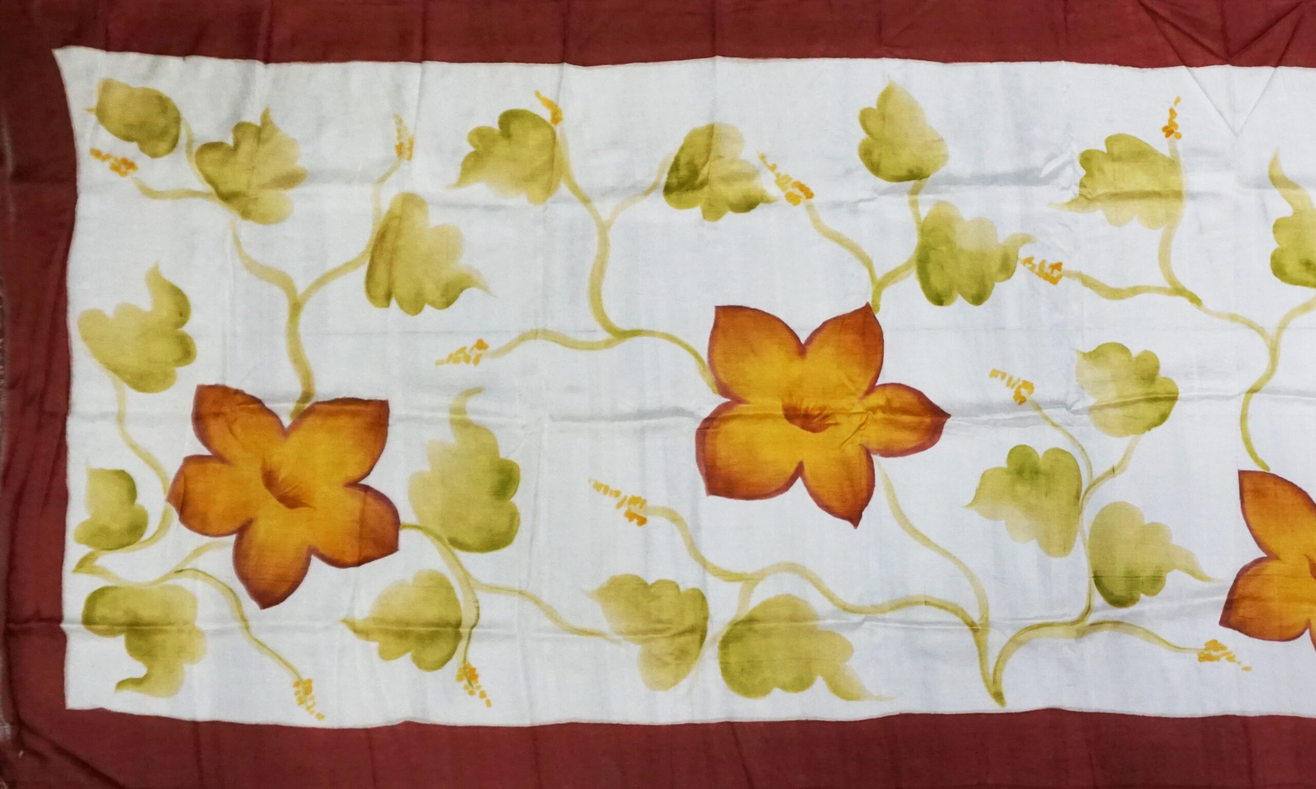 Pure Silk Sarees Hand Painted - Image 4