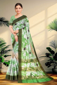 Hand Paint Tussar Silk