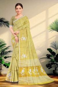 Hand block printed Pure Silk