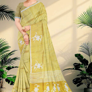 Hand block printed Pure Silk