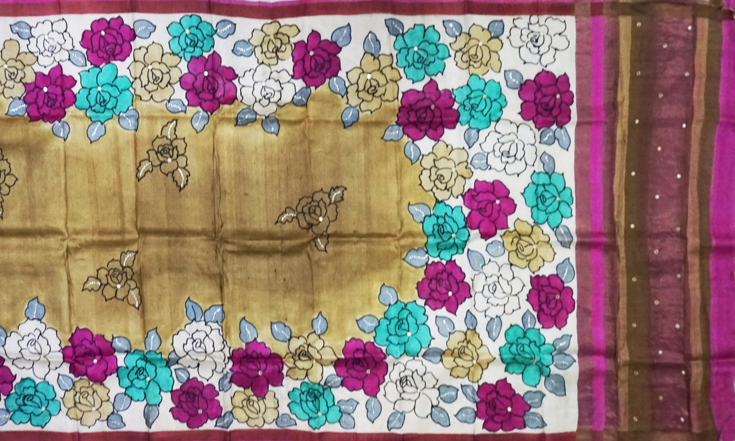 Embroidery Tussar Saree - Image 4