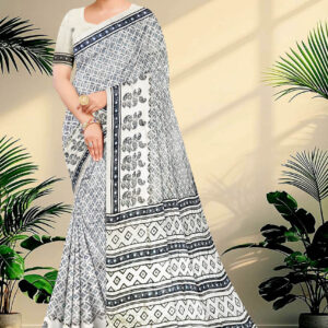 Hand block printed Pure Silk