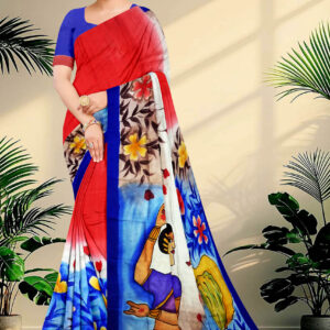 Pure Silk Sarees Hand Painted