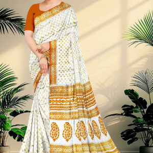 Hand block printed Pure Silk