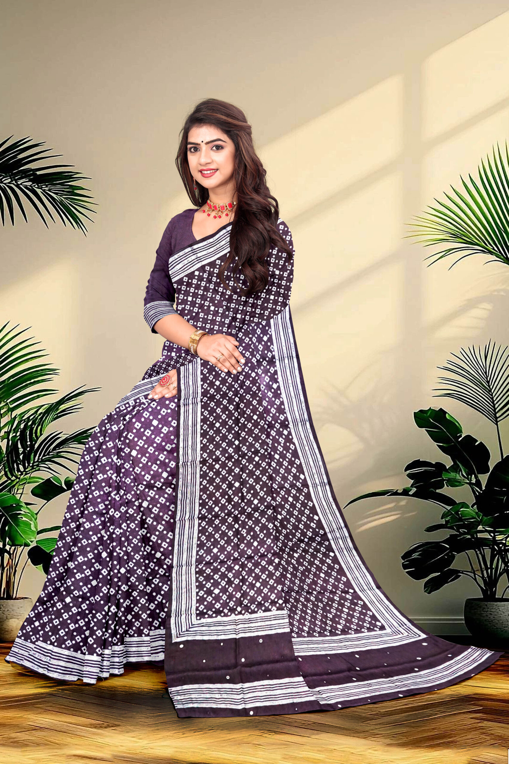 Embroidery Tussar Saree - Image 3