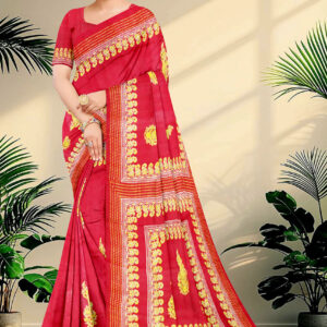 Hand block printed Pure Silk