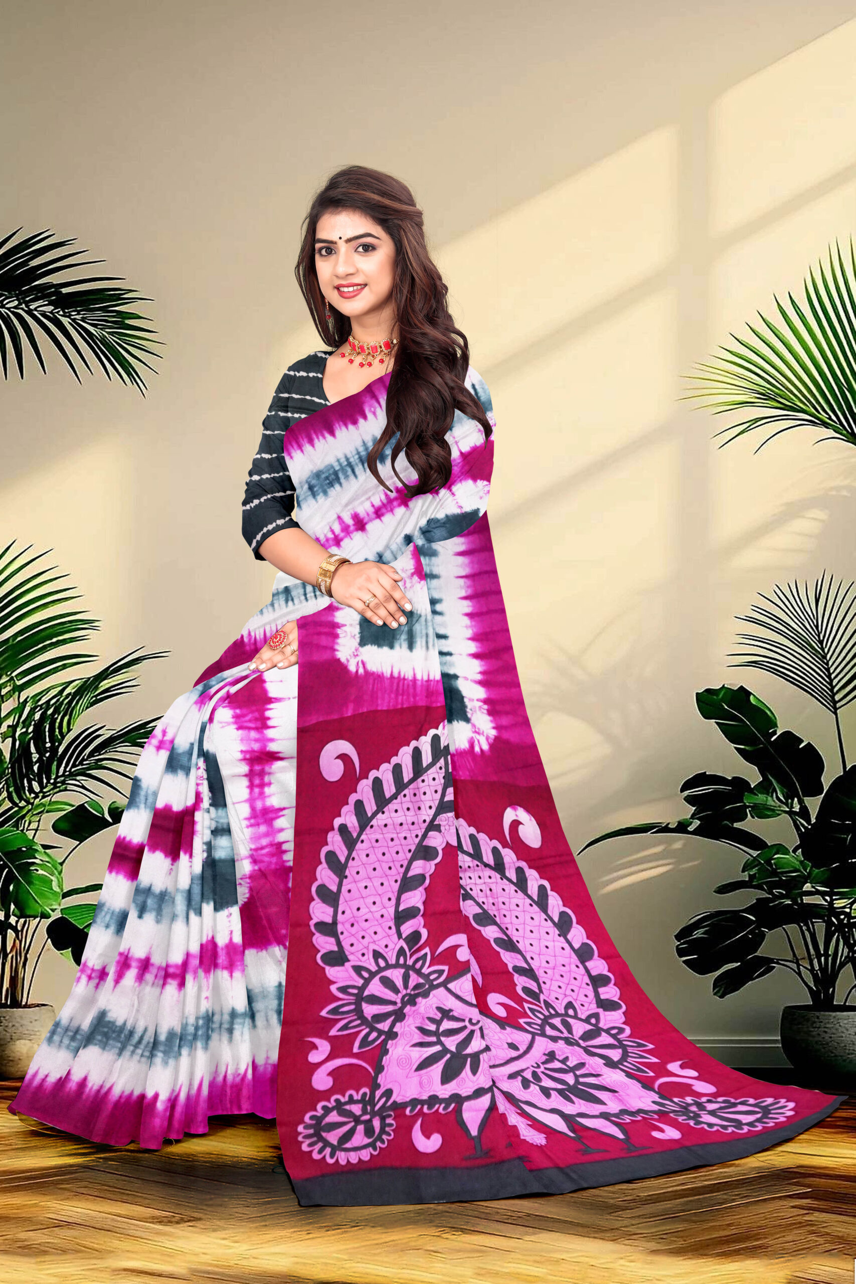 Shibori Printed Pure Silk - Image 2